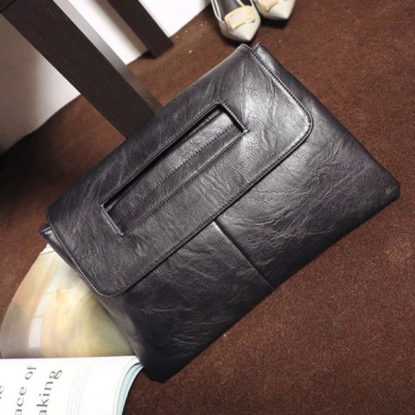 Bolso de mano de piel unisex
